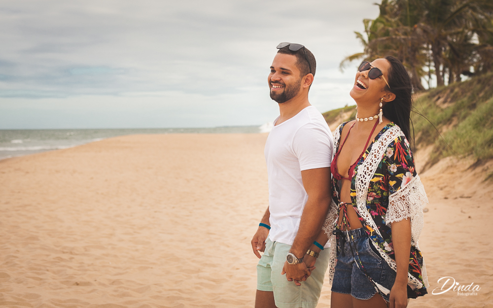 sorrir é sempre o melhor remedio. ensaio fotografico de casal, wesley e hadassa, costa do sauipe