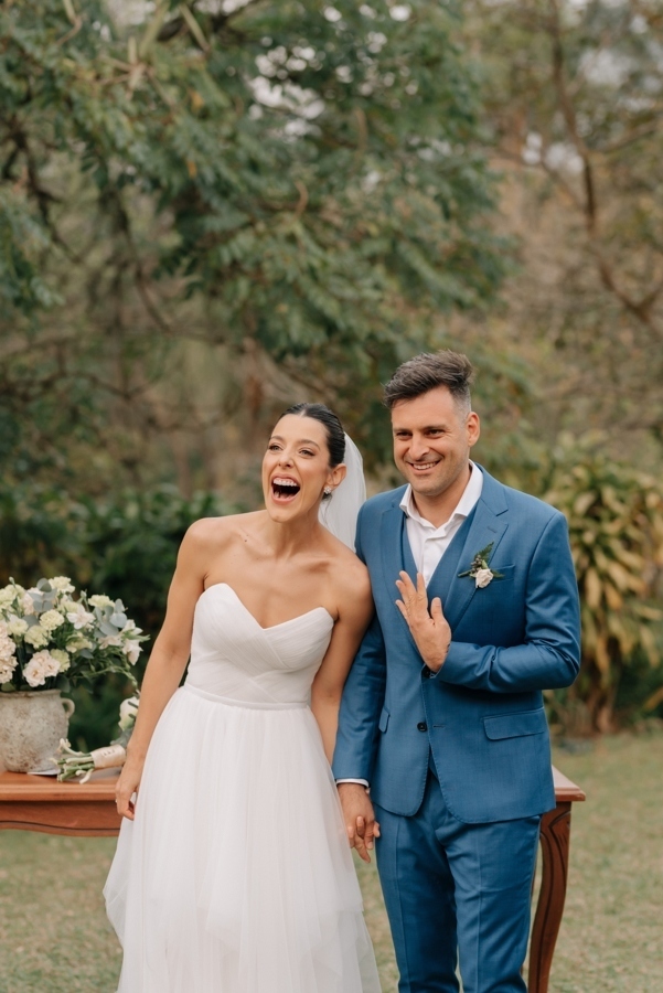 Felicidade dos noivos