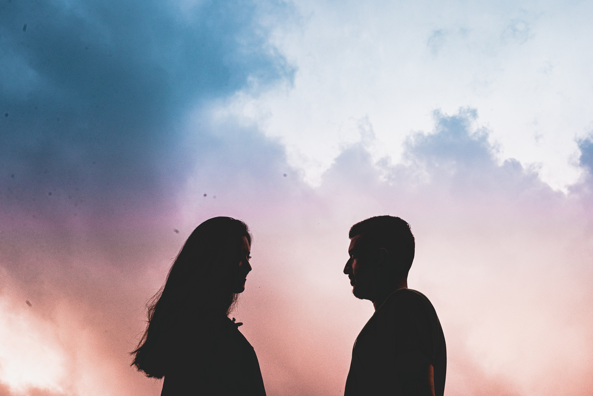 Ensaio de Casal em Nova Friburgo, foto de silhueta do casal