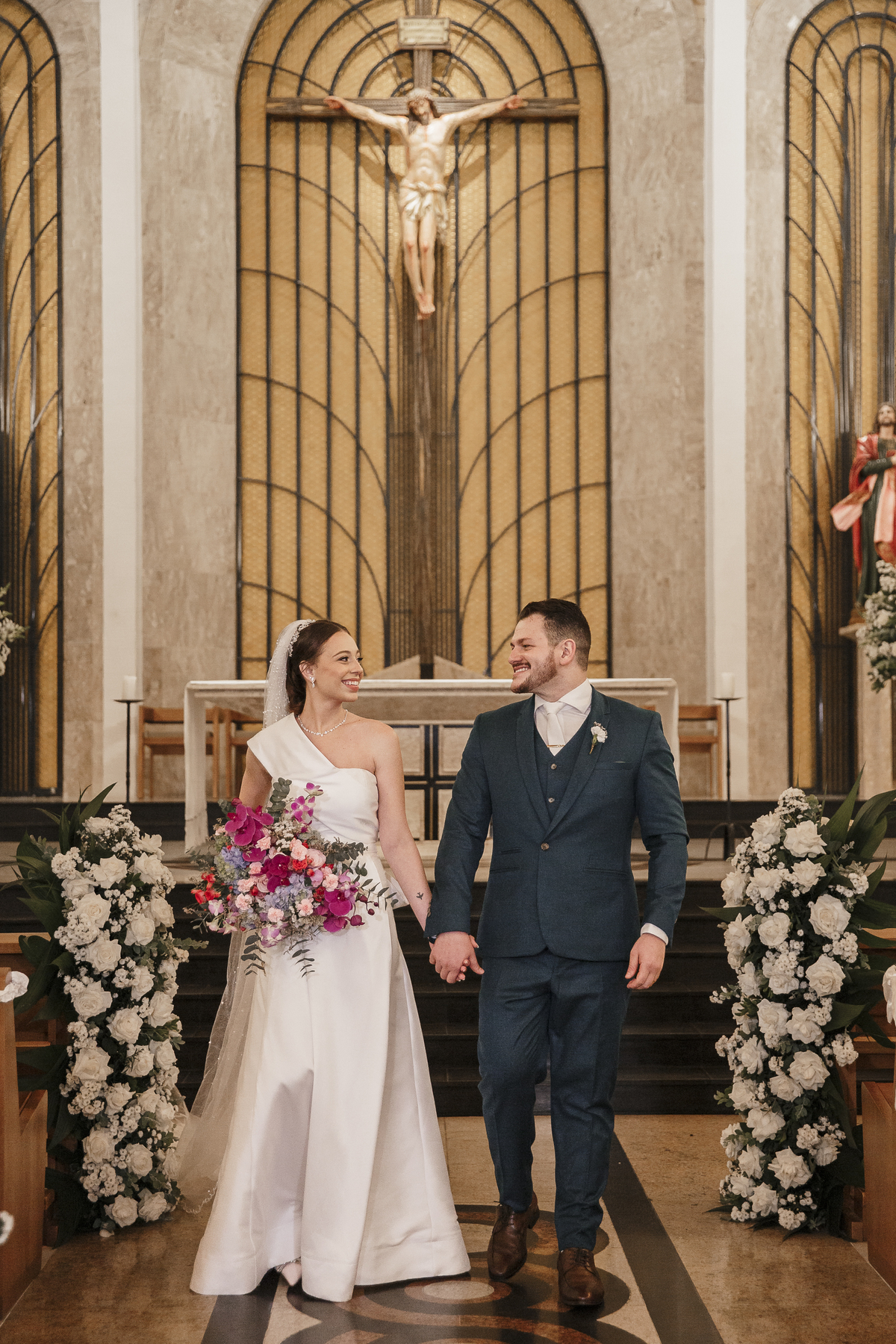 Sessão pós Cerimônia de Casamento Igreja Sagrada Família 
