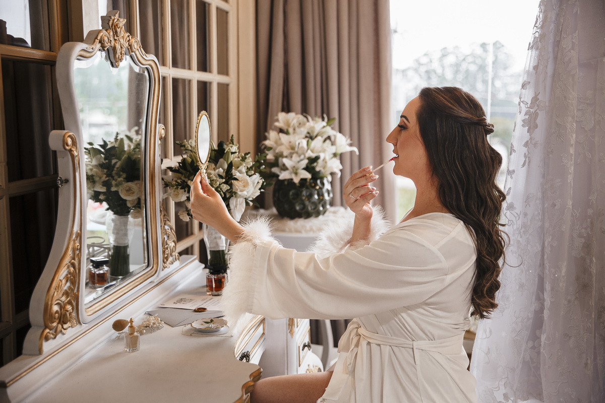 Making Of Noiva no Espaço Bruna Sacon em Forquilhinha