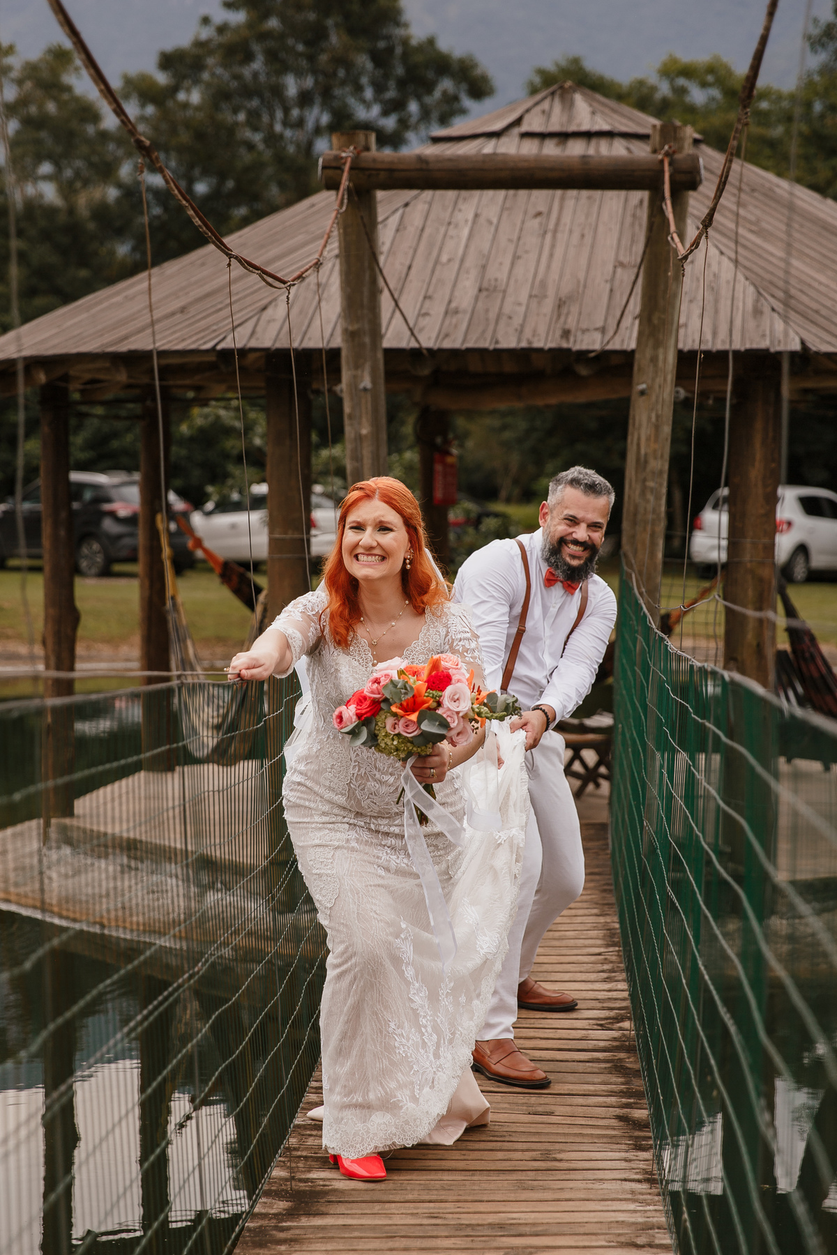 Sessão pós Cerimônia Casamento ao ar livre em Praia Grande - Serra Catarinense
