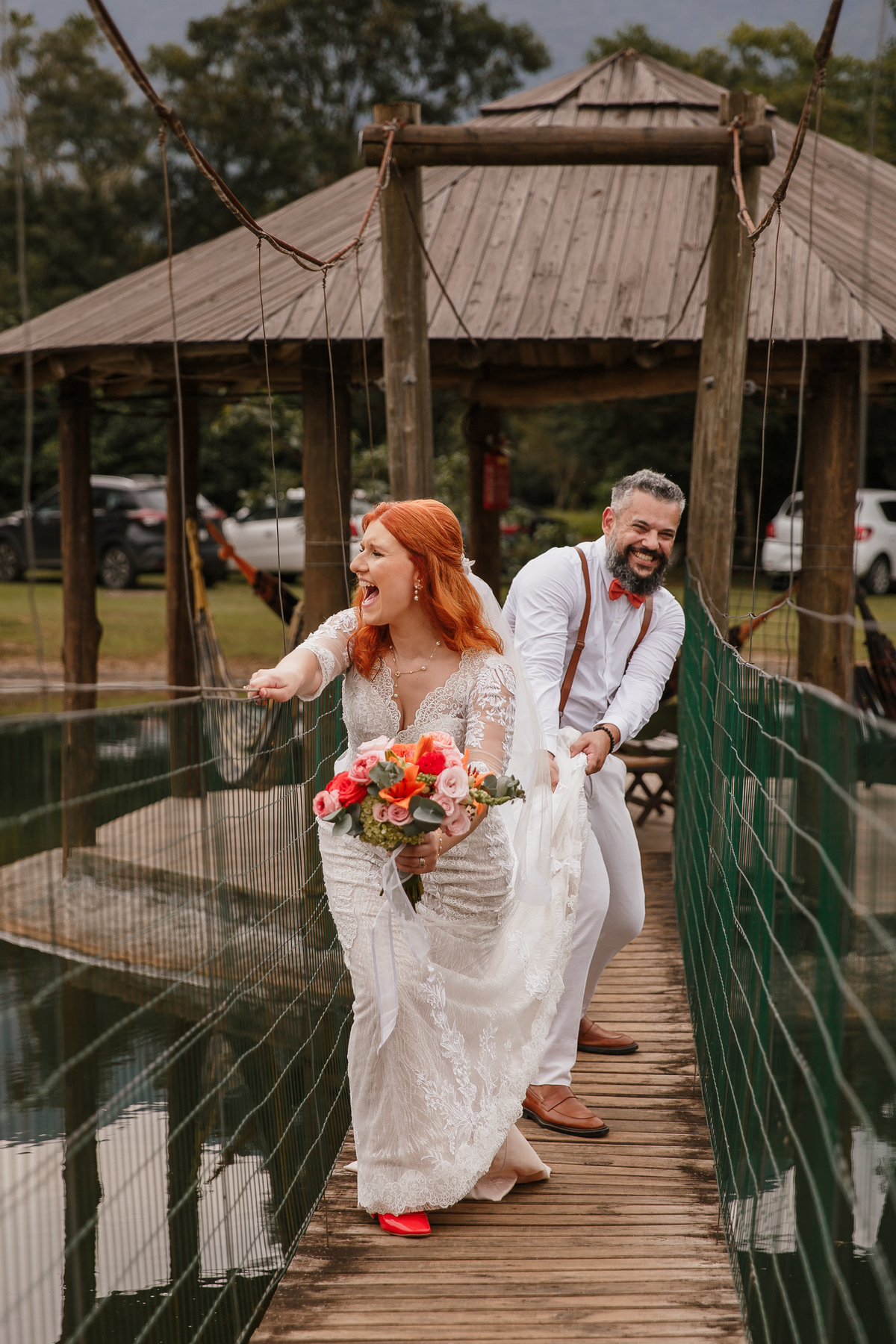 Sessão pós Cerimônia Casamento ao ar livre em Praia Grande - Serra Catarinense