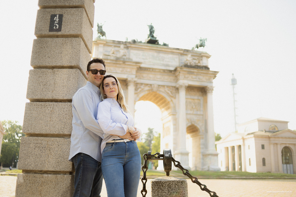 Ensaio fotográfico no Arco della Pace em milão 