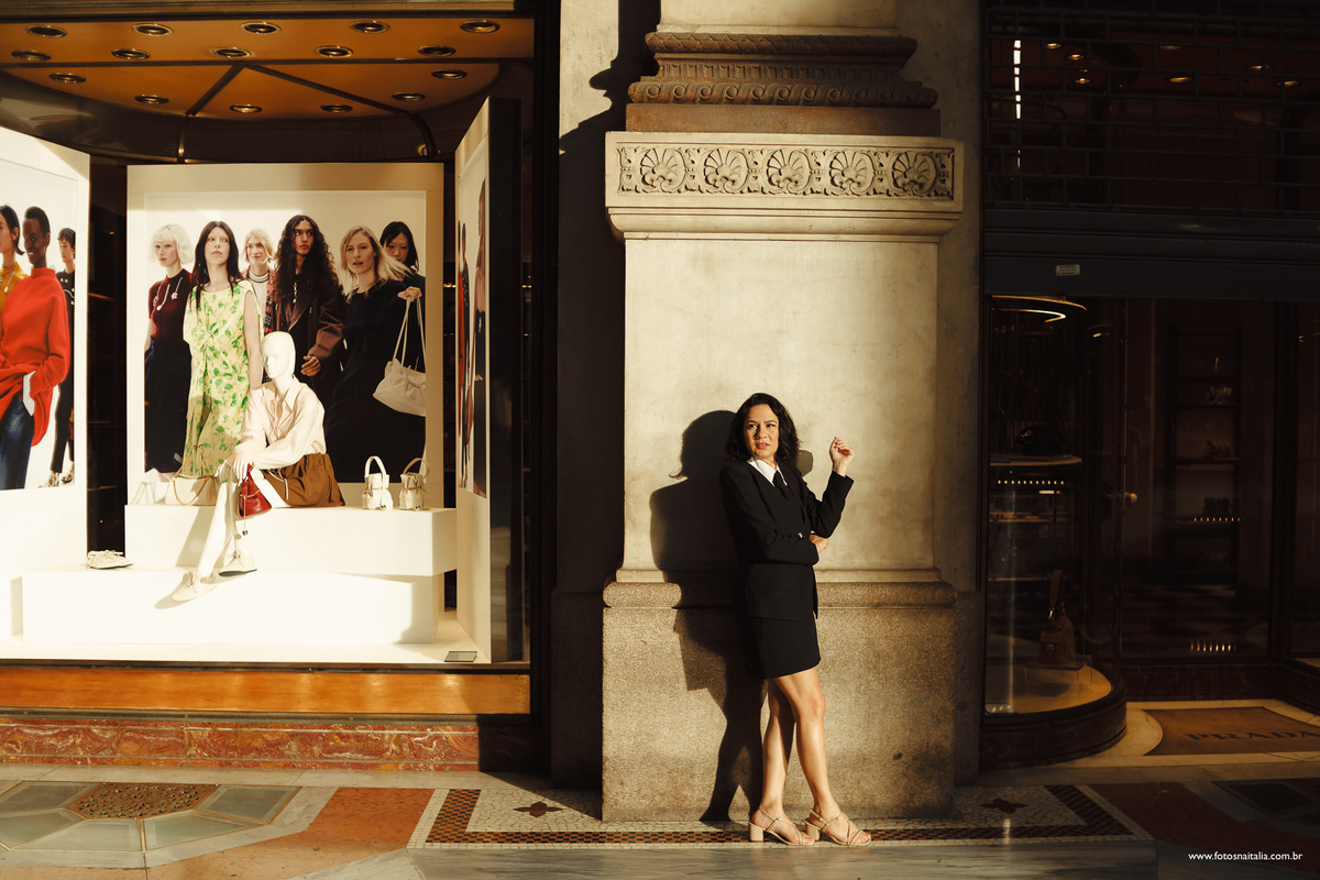 milão ensaio individual fotógrafo galleria vittorio emanuele fotos na italia lojas