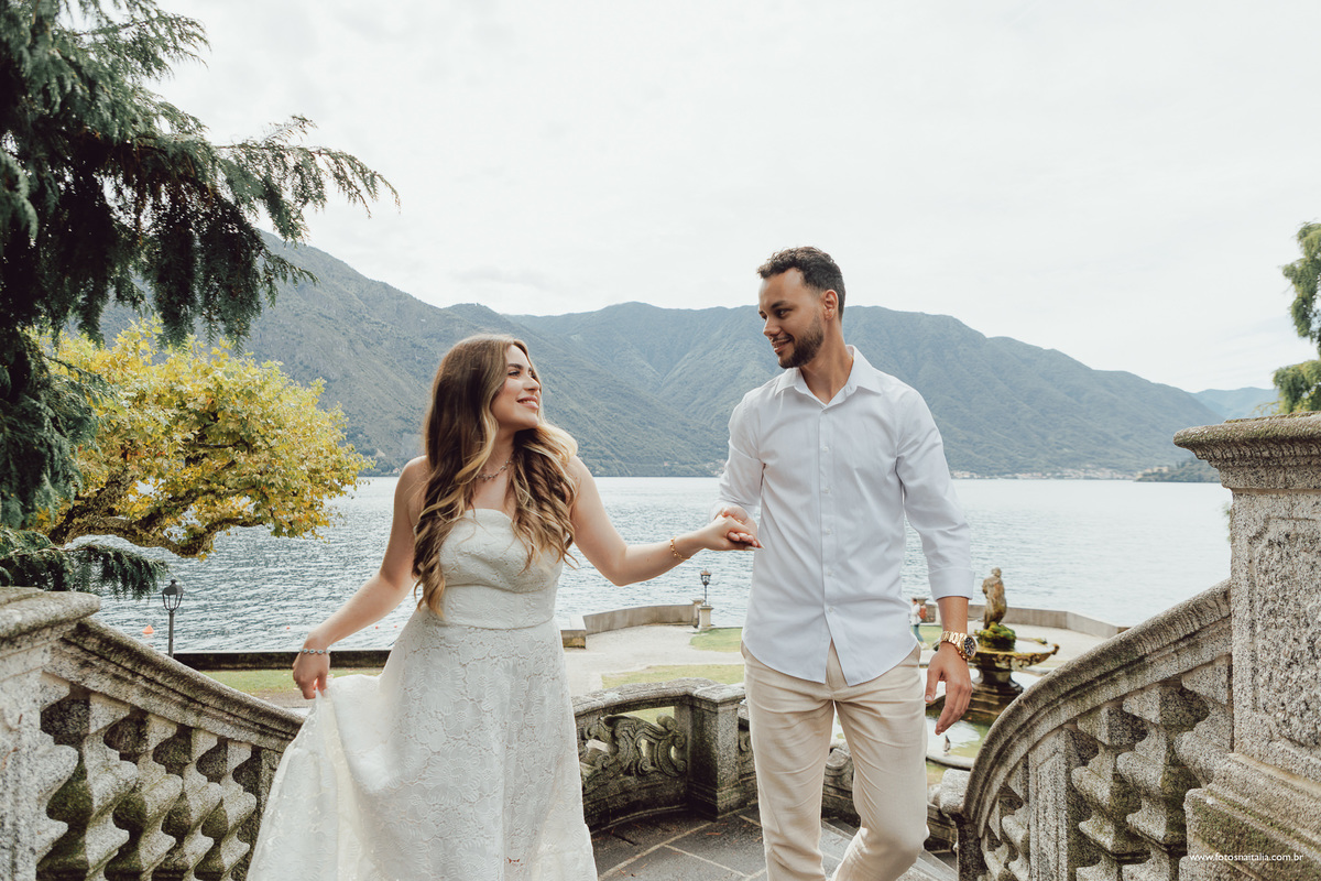 casal no lago di como fotógrafo filmagem videomaker