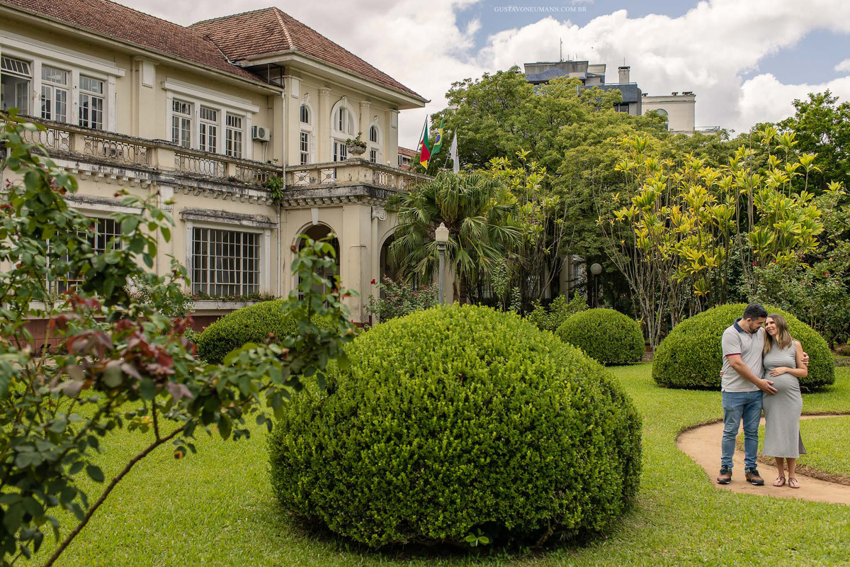Ensaio de gestante praça dmae em porto alegre rs