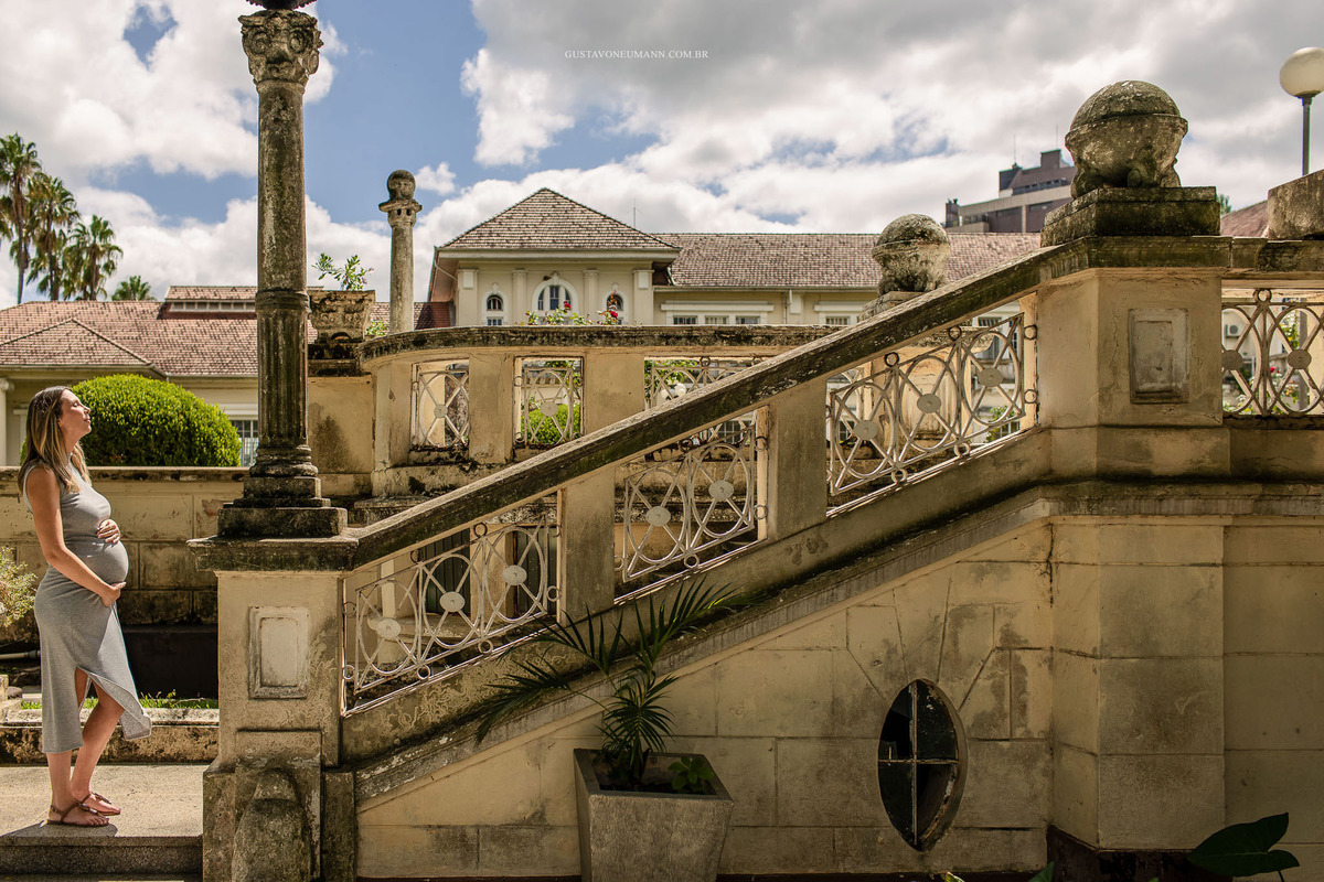 Ensaio de gestante praça dmae em porto alegre rs