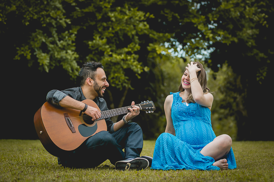 Sessão Gestante quando o pai é músico.