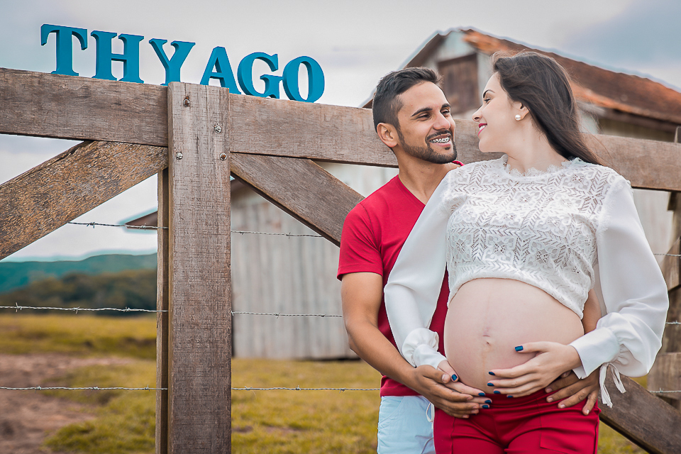 Fotos gestante - Ensaio Externo Thayze e Ramonn - à espera do Thyago