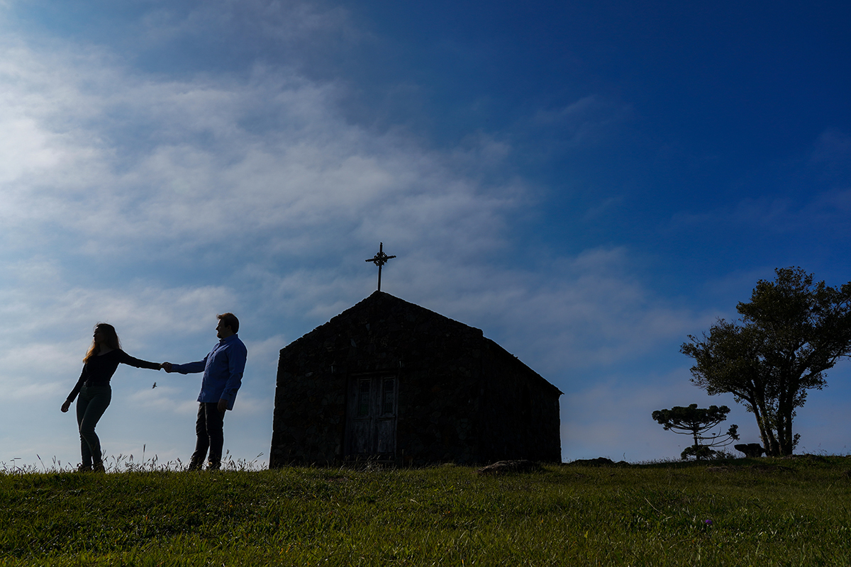 Pré wedding Kátia e Leo foto criativa Campo Belo SC
