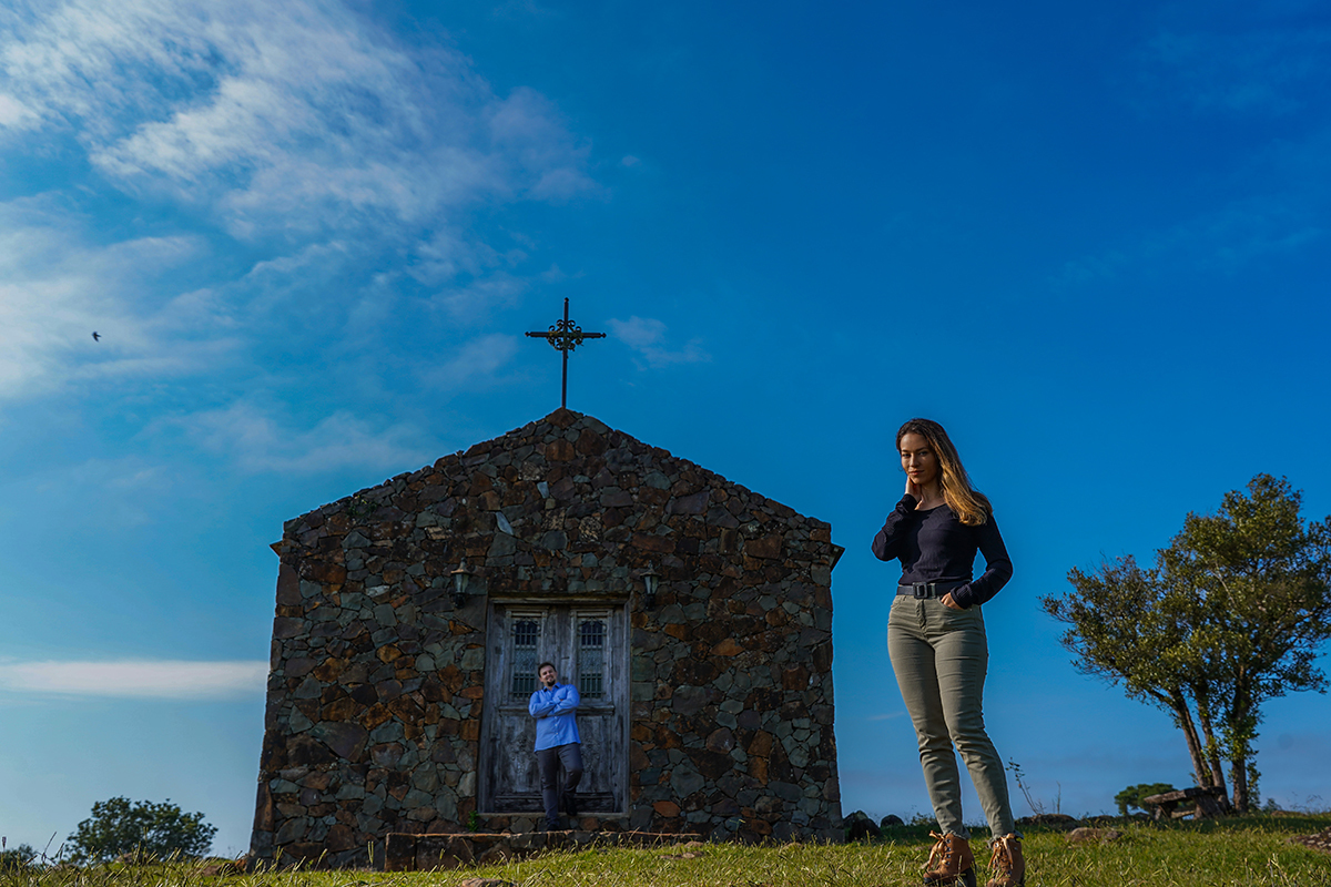 Pré wedding Kátia e Leo foto criativa Campo Belo SC
