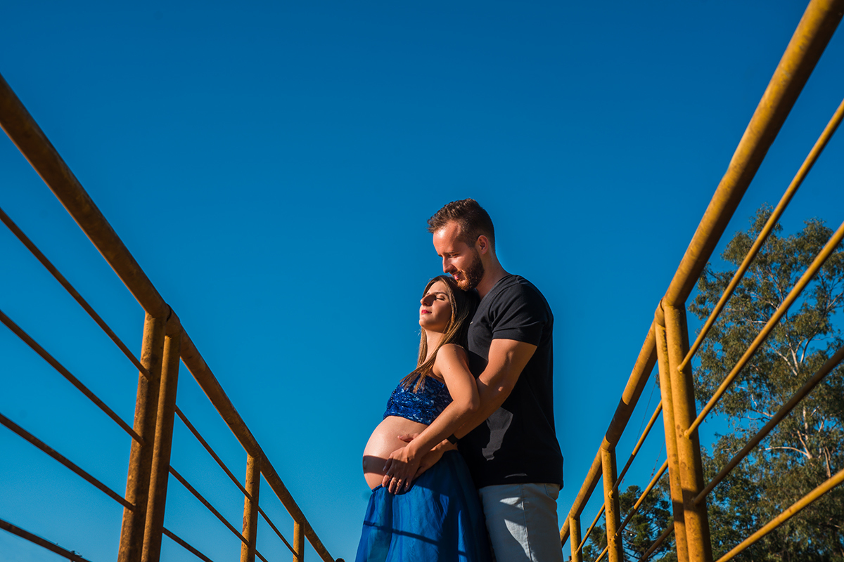 Gestante Gabriele fotos na ponte Campos Novos -SC