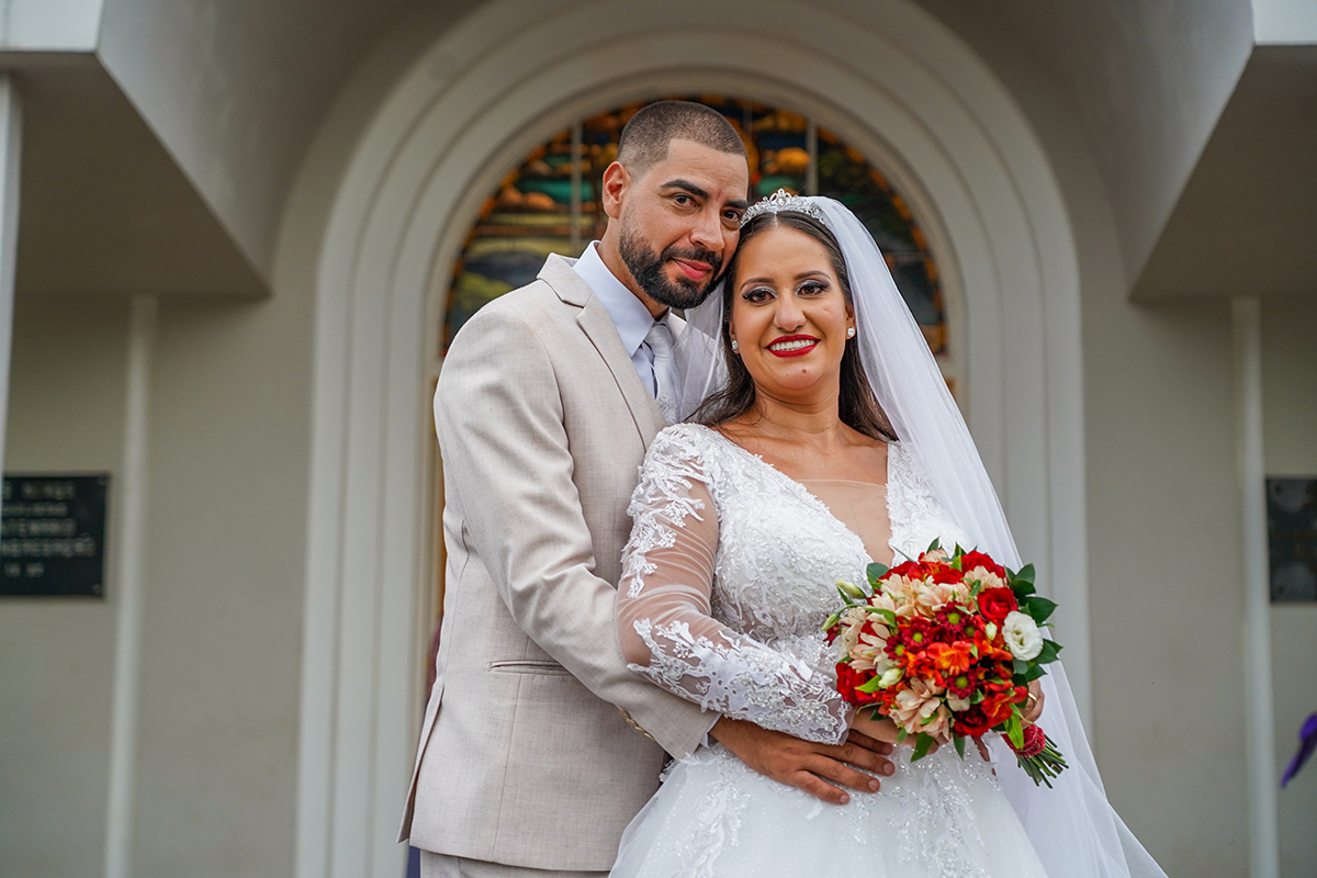 Foto pós cerimonia - Casamnto Camila e Lucas - Campos Novos SC