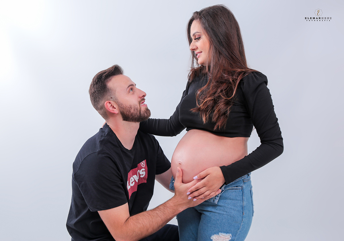 Sessão de estúdio gestante Mariely