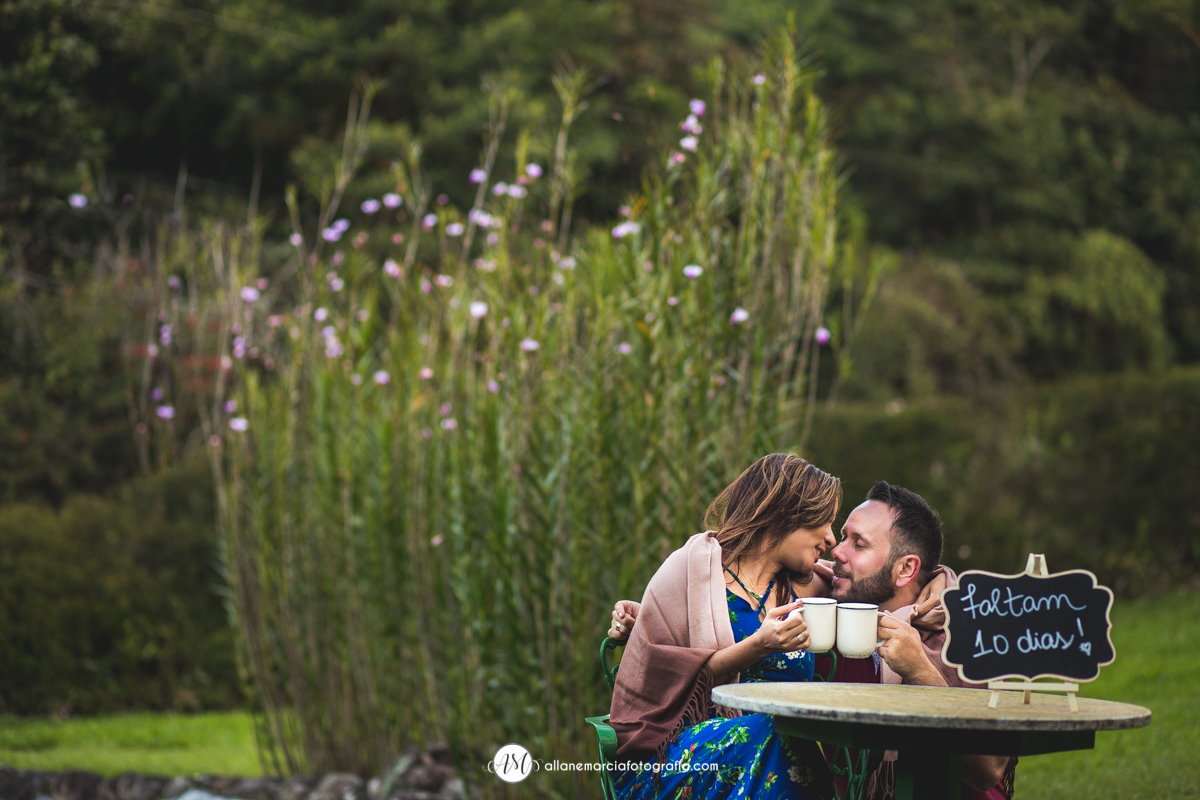 café no ensaio de noivos