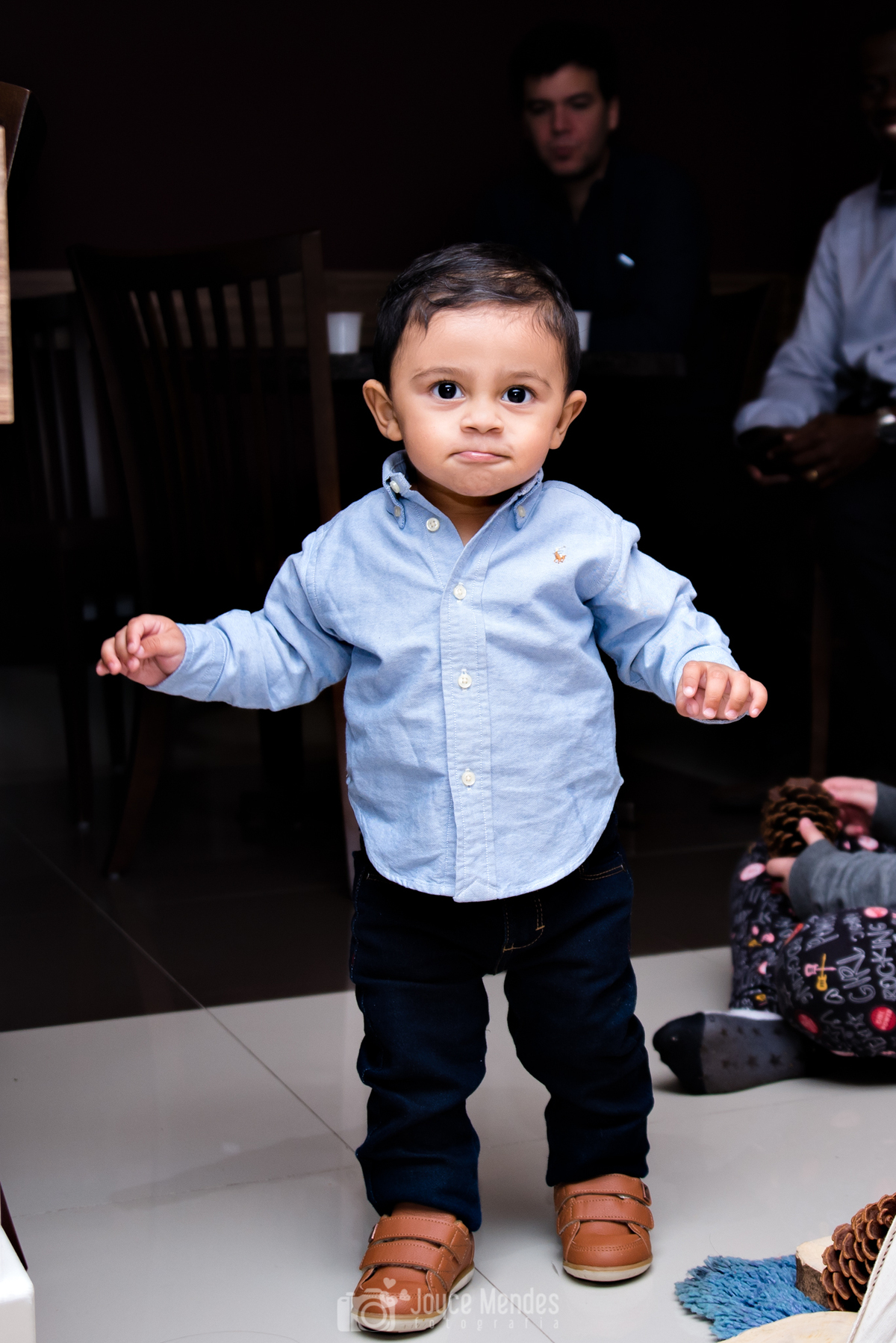 Aniversariante em sua festa de aniversário