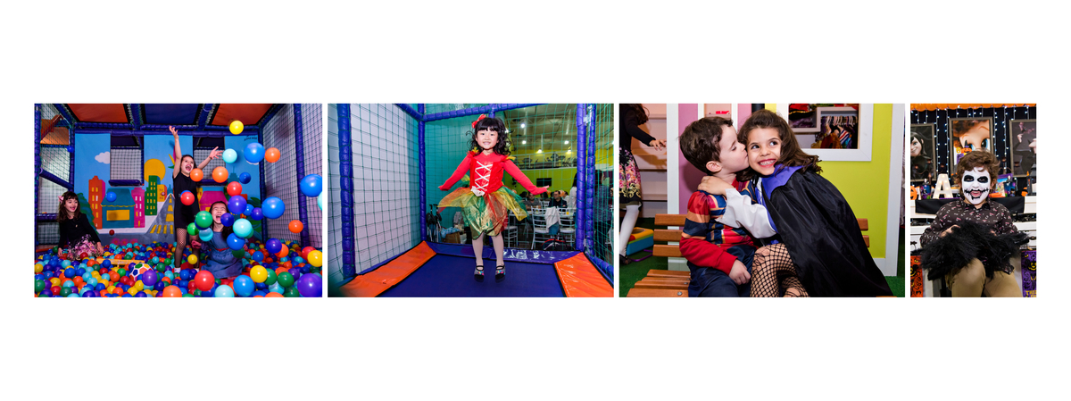 aniversariante brincando com os amiguinhos