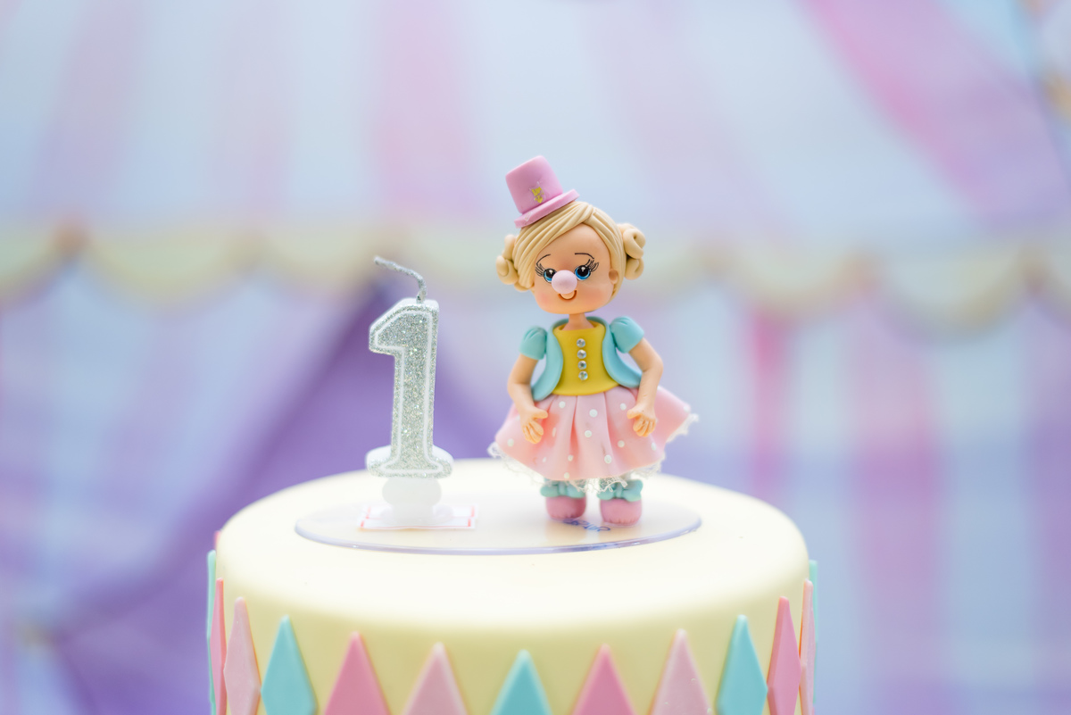 topo de bolo circo rosa