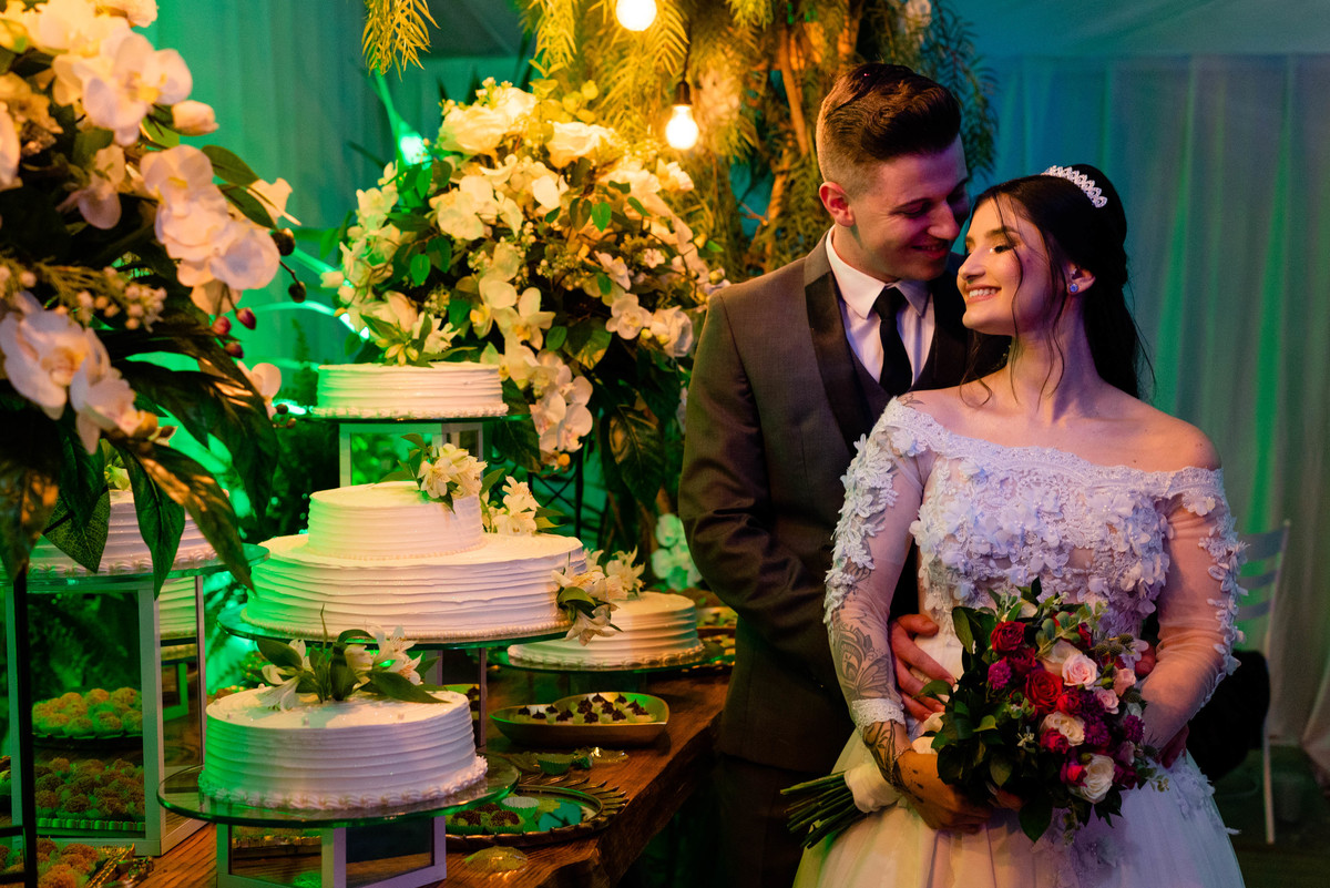 festa de casamento mesa do bolo