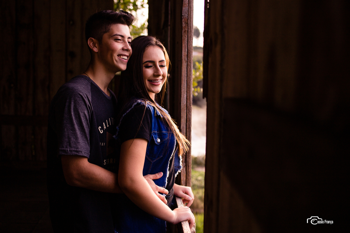Kemily e Mayron ensaio de casal em Prudentópolis
