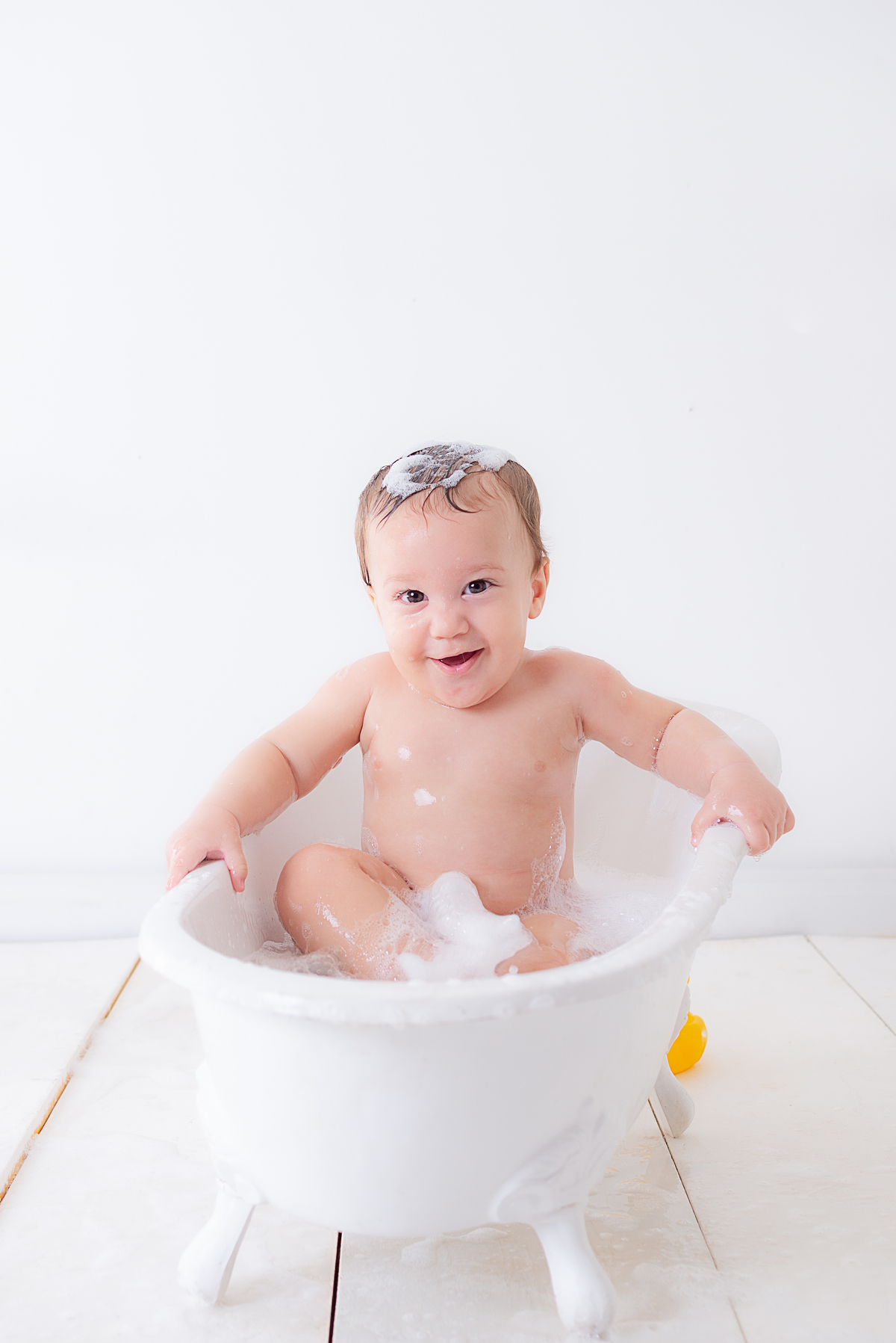 Acompanhamento do bebê em estúdio  Hora do banho Limeira SP Photoboutique Histórias e memórias