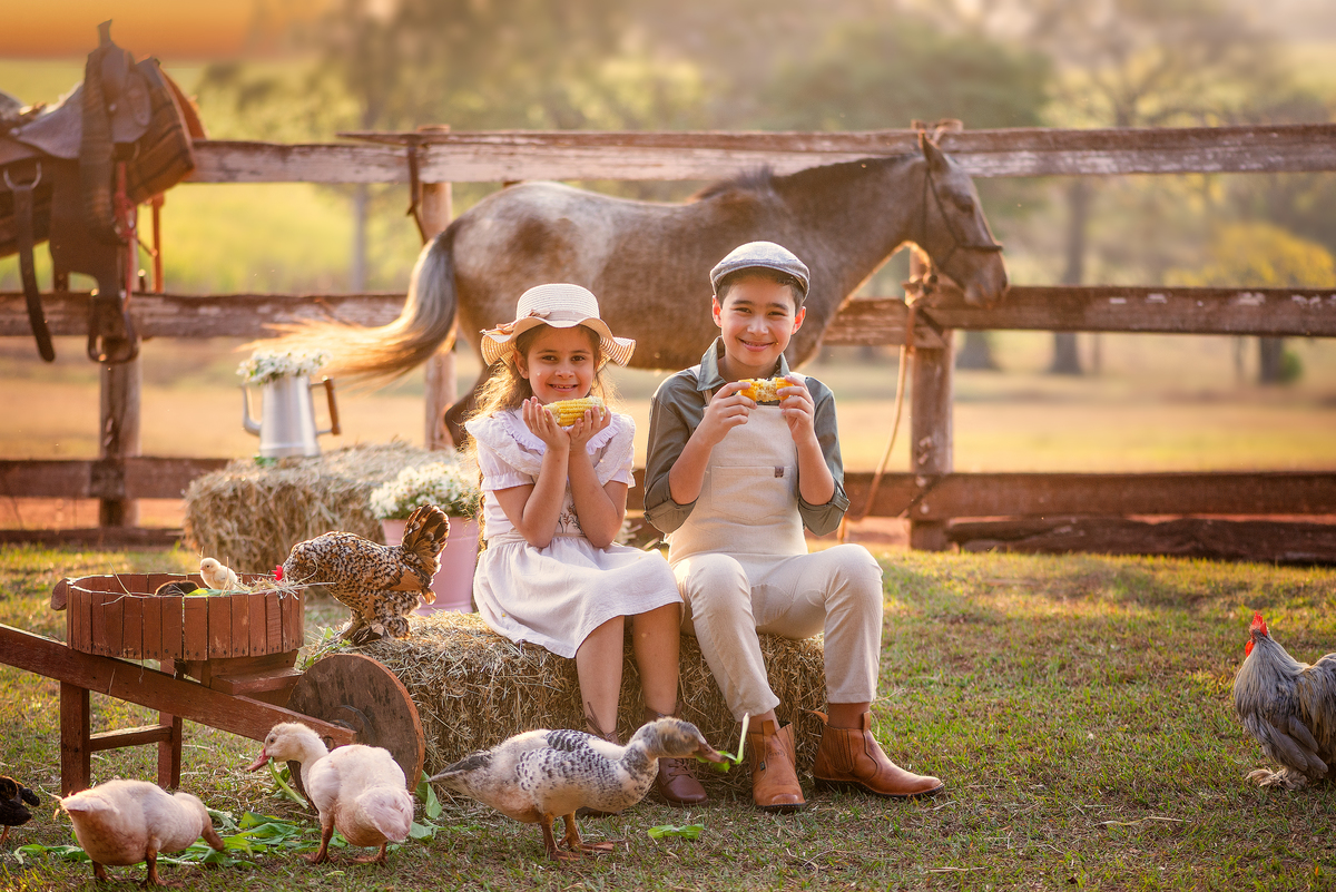 Ensaio Fineart fotos crianças na natureza fotografia artística foto na fazendinha Limeira Araras 
