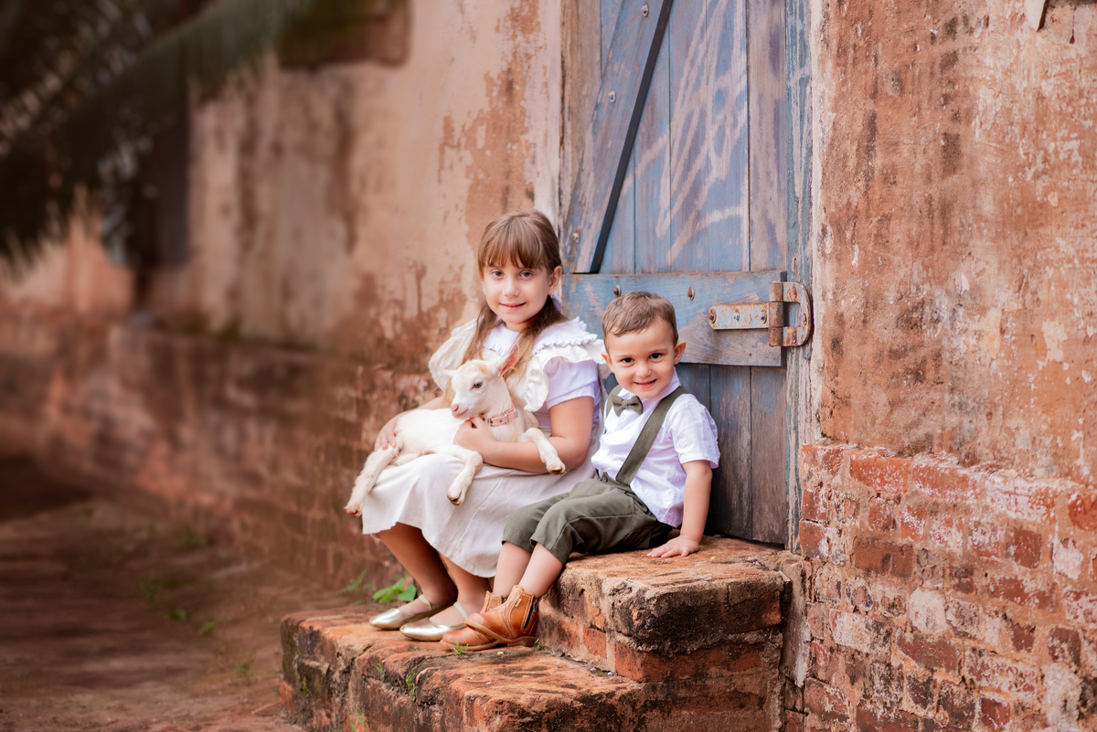 Ensaio Fineart fotos crianças na natureza fotografia artística foto na fazendinha Limeira Araras 
