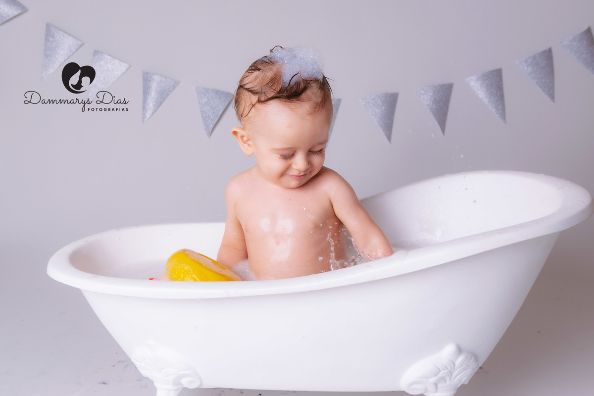 hora do banho splash baby estúdio Dammarys Dias fotografias Limeira SP