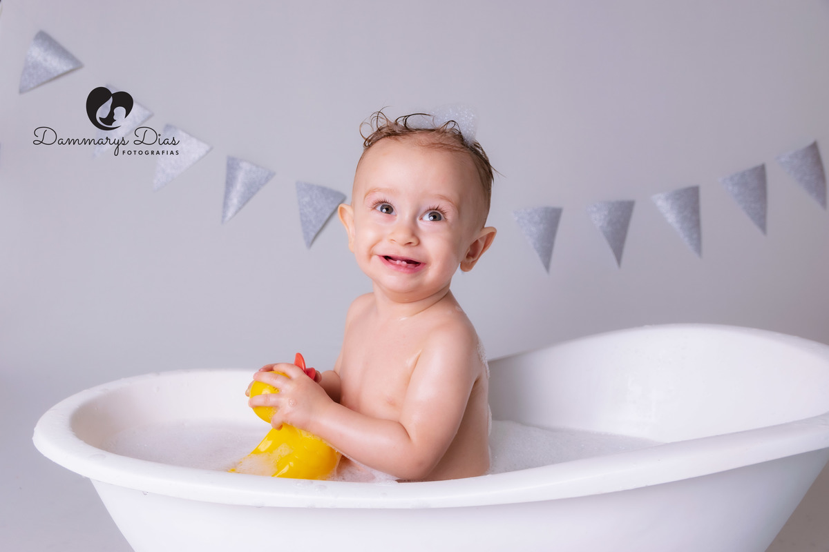 hora do banho splash baby estúdio Dammarys Dias fotografias Limeira SP
