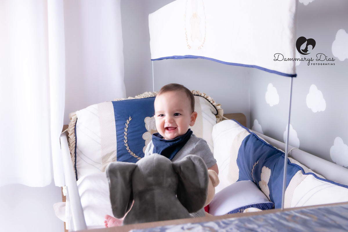 ensaio lifestyle bebê no berço foto casa cliente Dammarys Dias fotografias Limeira SP