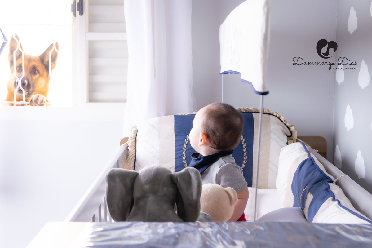 ensaio lifestyle bebê no berço foto casa cliente Dammarys Dias fotografias Limeira SP