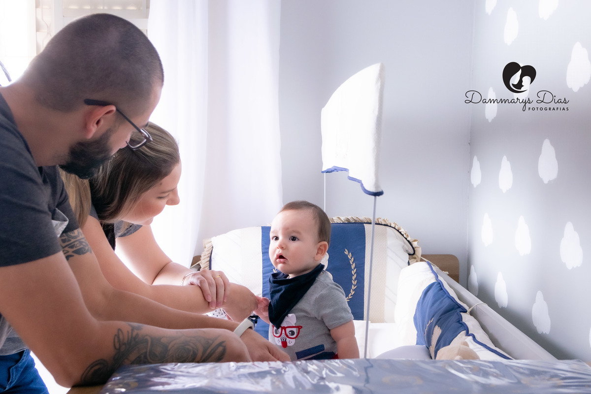 ensaio lifestyle bebê no berço foto casa cliente Dammarys Dias fotografias Limeira SP