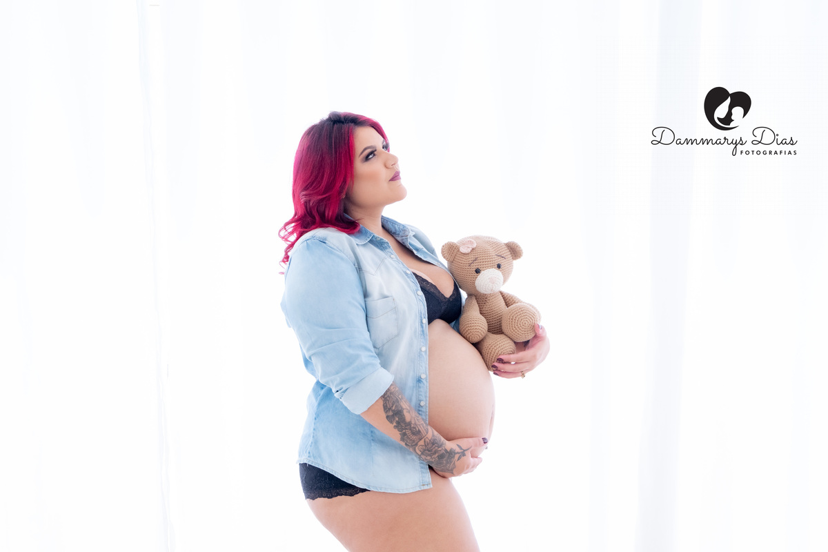Ensaio gestante estúdio histórias e memórias Limeira Dammarys Dias 