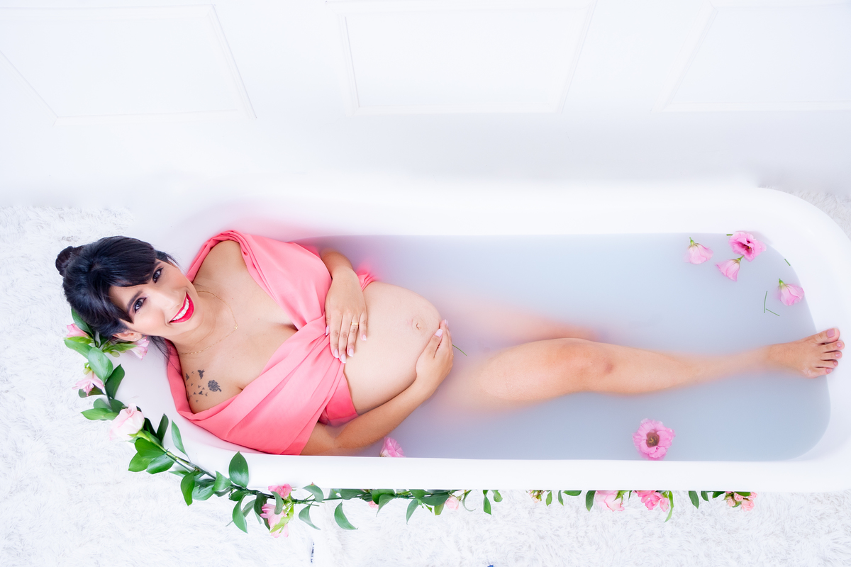 ensaio gestante Limeira banho de leite estúdio fotográfico historias e memorias Dammarys Dias