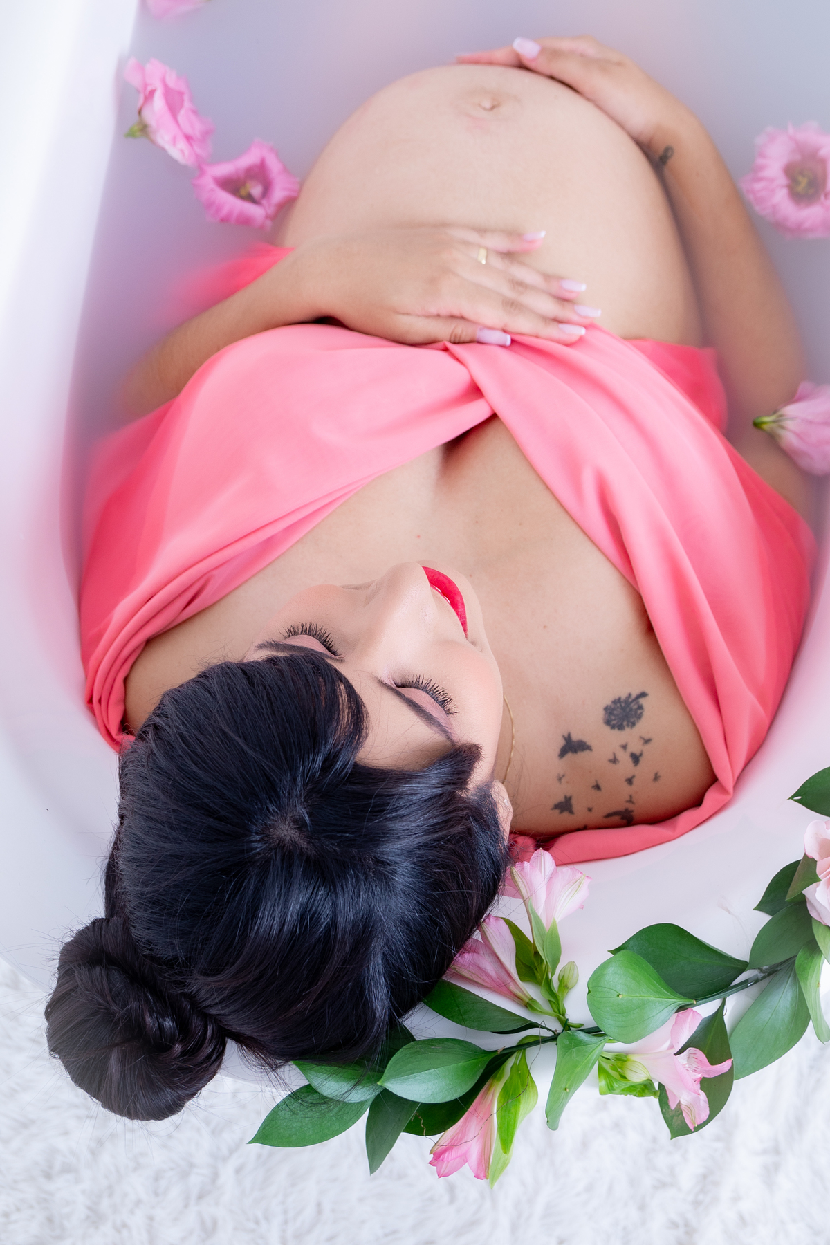 ensaio gestante Limeira banho de leite estúdio fotográfico historias e memorias Dammarys Dias