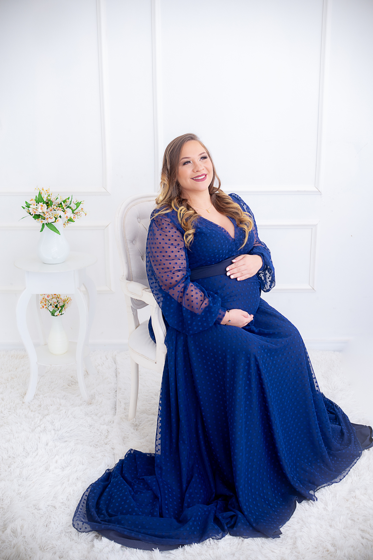 Ensaio gestante estúdio Histórias e Memórias Limeira SP