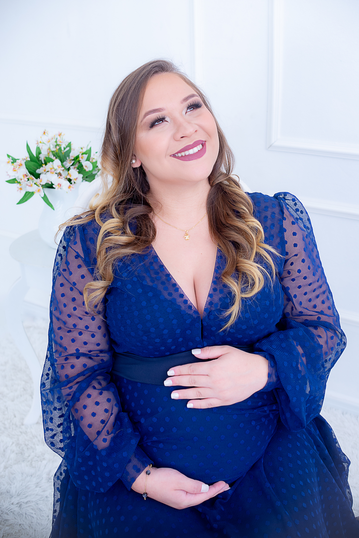 Ensaio gestante estúdio Histórias e Memórias Limeira SP