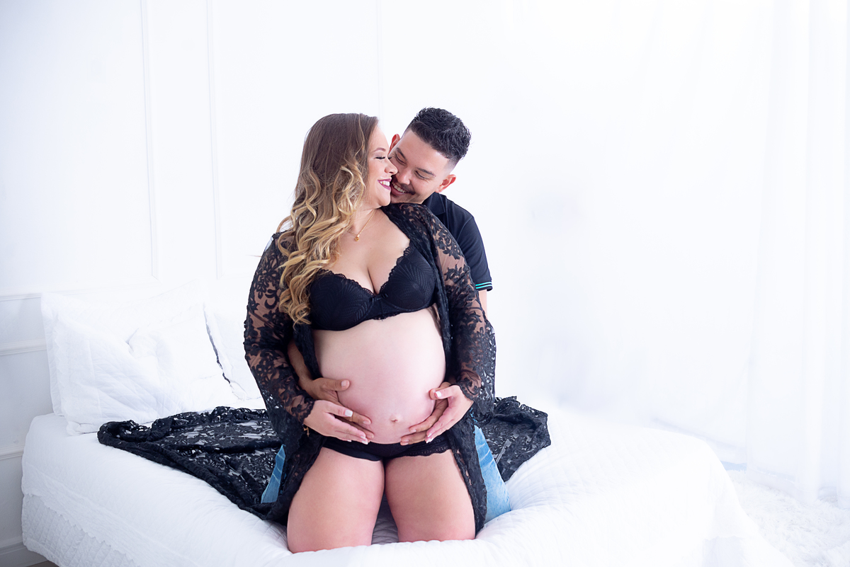 Ensaio gestante estúdio Histórias e Memórias Limeira SP