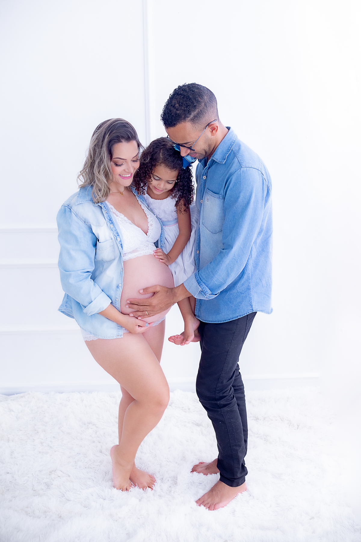 Ensaio gestante em família estúdio Histórias e Memórias Limeira SP