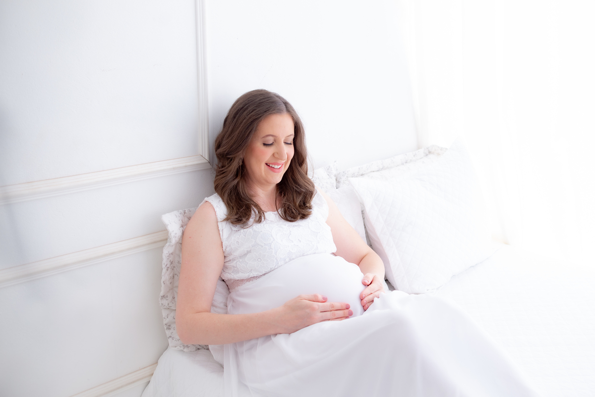 Ensaio Gestante clean minimalista estúdio Histórias e Memórias Limeira SP 