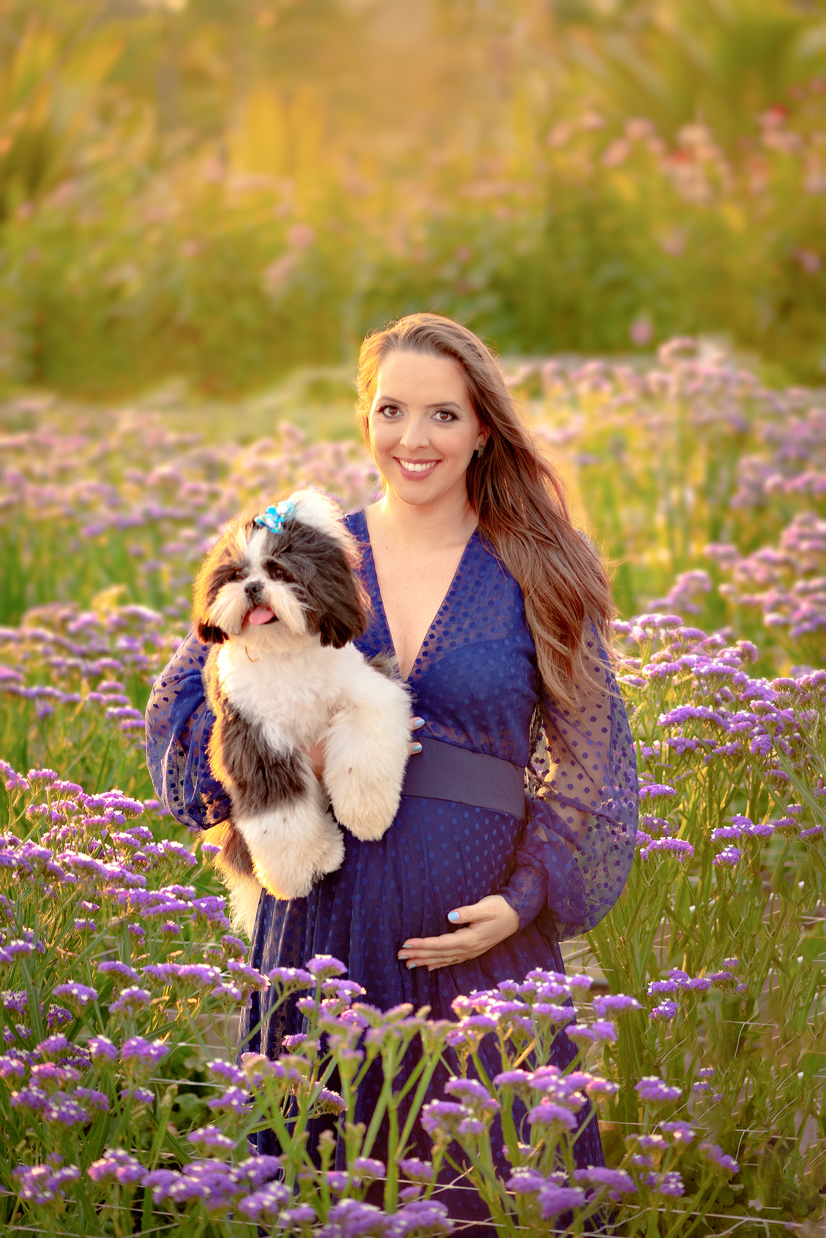 Ensaio gestante campos de flores Holambra Dammarys Dias Fotografias Limeira SP Estudio Histórias e Memórias