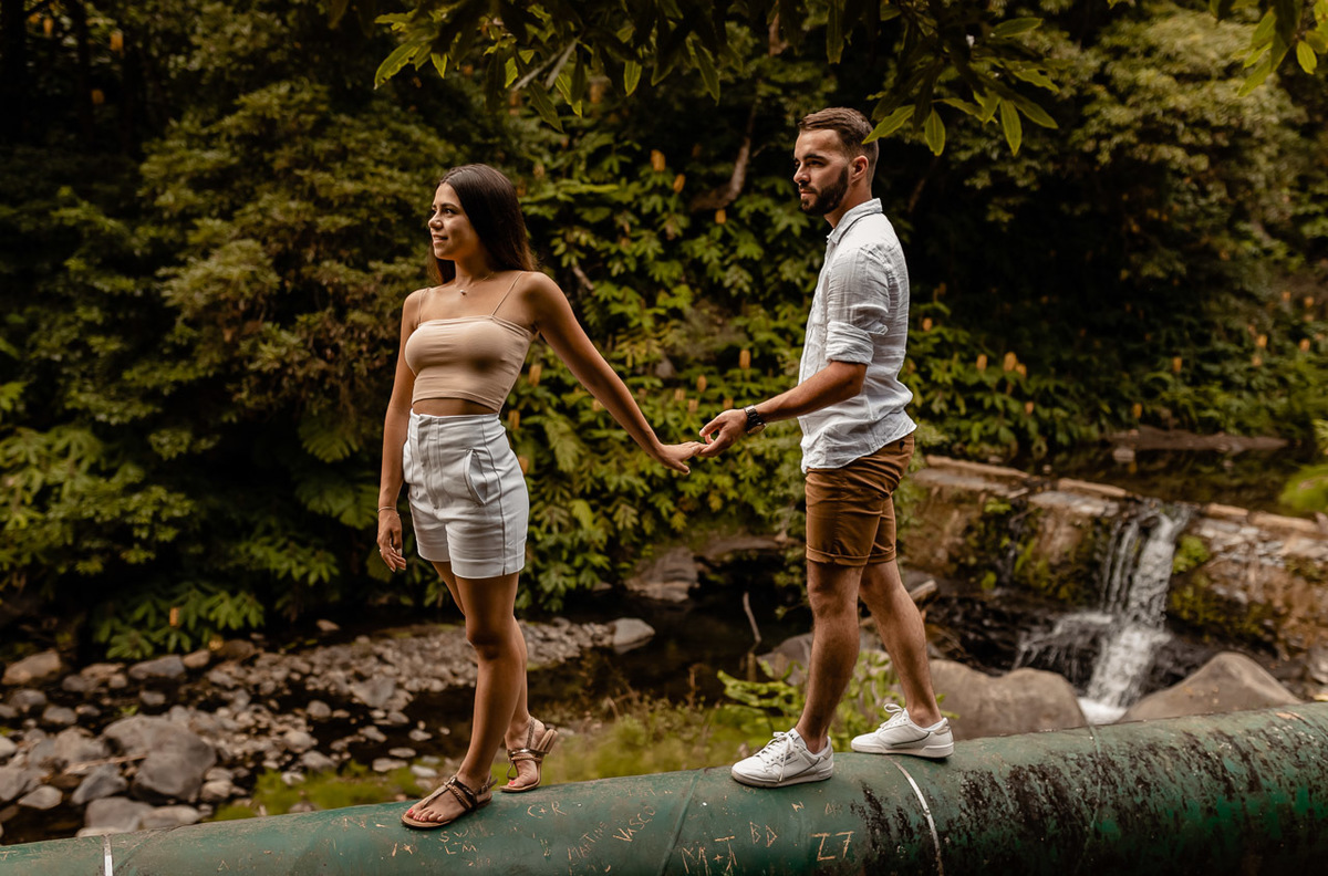 Camille e Pierre Sessão fotográfica
de casal Franceses no Salto do Cabrito