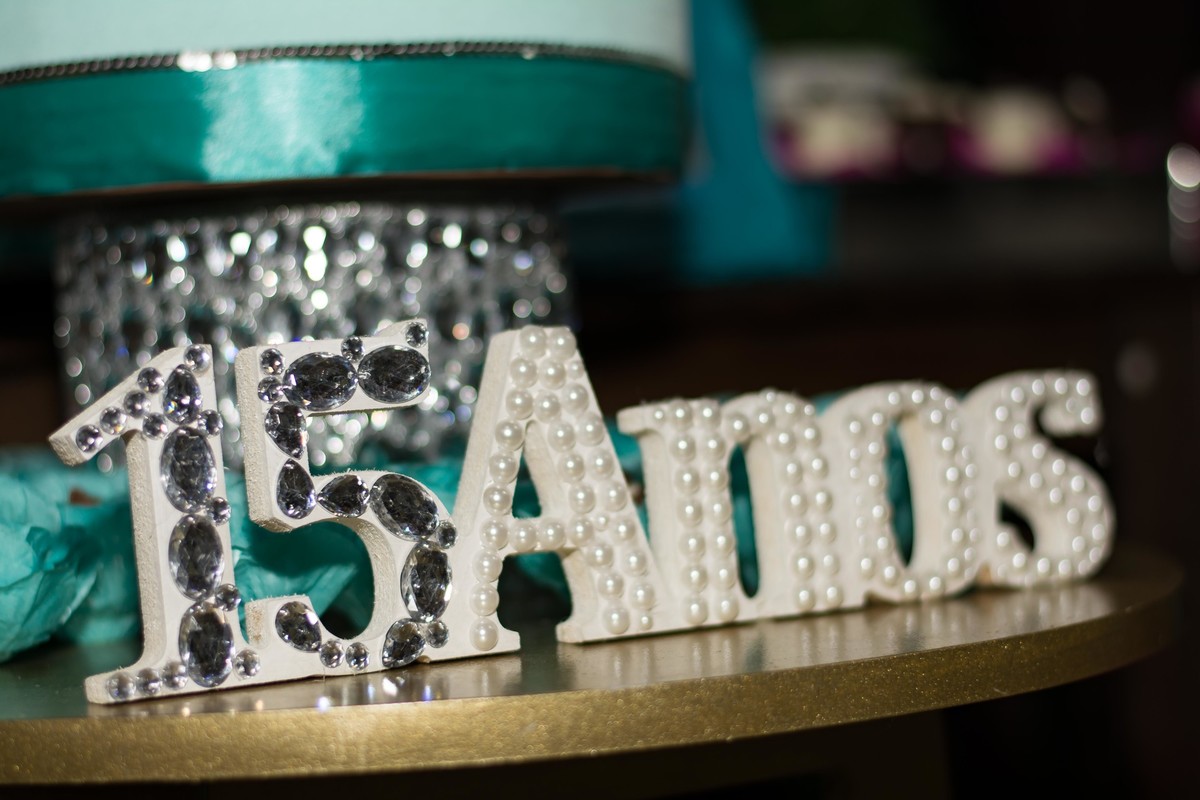 Decoração azul turquesa 15 anos festa debutante Arujá - SP por Paty Ramalho Fotografa