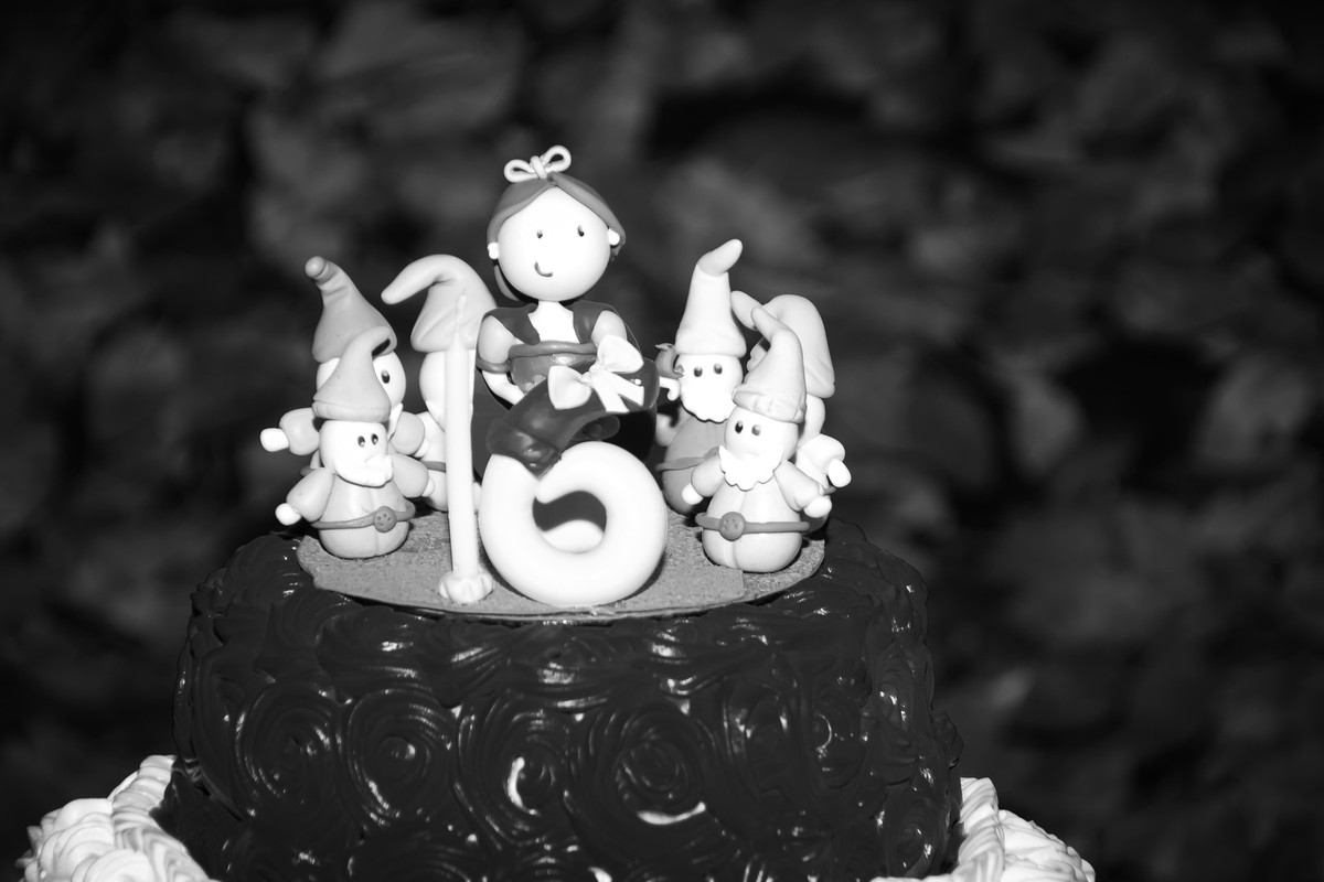 vela de aniversário personalizada branca de neve