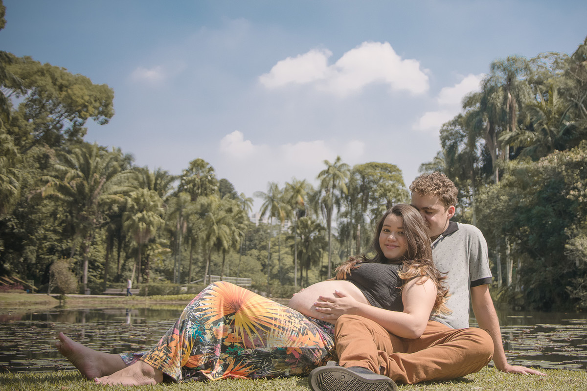 Ensaio gestante externo SP - Jardim Botânico SP - Book gestante SP