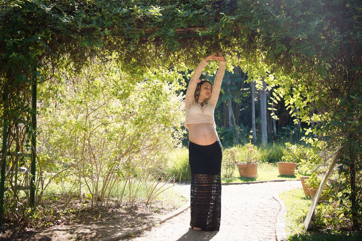 Ensaio gestante externo SP - Jardim Botânico SP - Book gestante SP