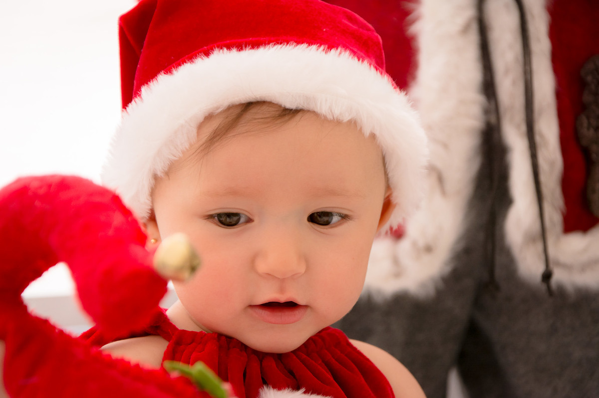 ensaio de natal, bebê natalino, arvore de natal, papai noel