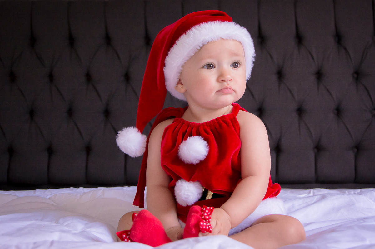 ensaio de natal, bebê natalino, arvore de natal, papai noel