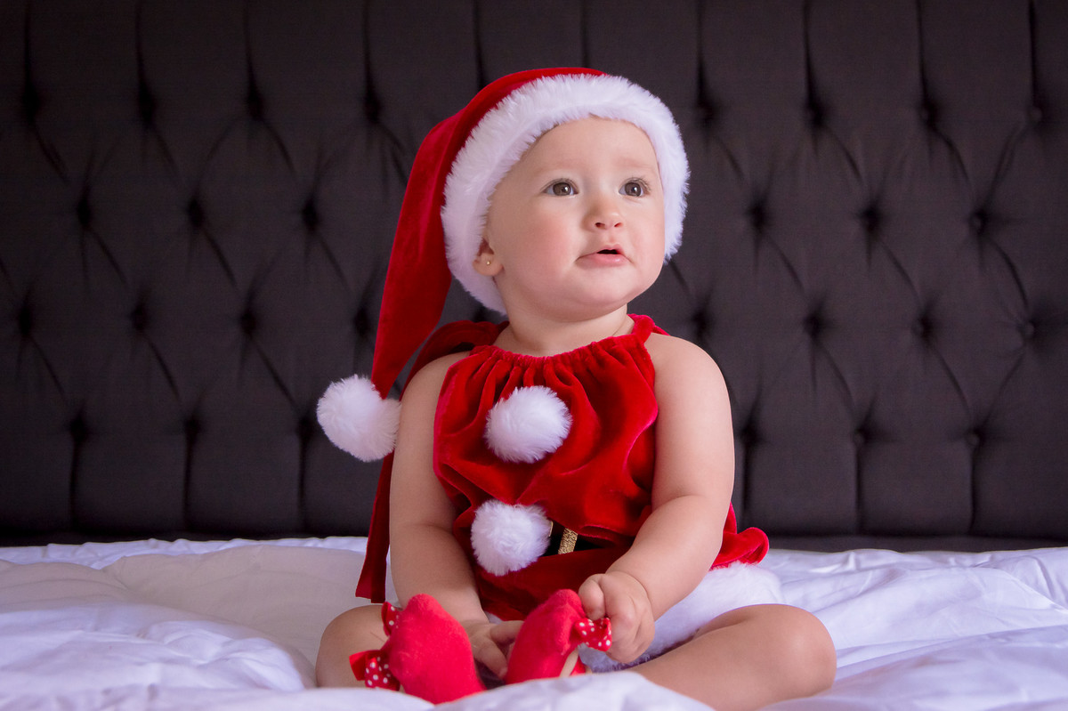 ensaio de natal, bebê natalino, arvore de natal, papai noel